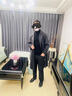 KOOSHI奢品落肩闊版男式毛呢大衣秋冬款雙排扣長毛加厚雙面呢保暖休閑外 灰色(順毛) S 165 曬單實拍圖