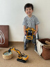 知貝兒童玩具新年禮物合金挖掘機遙控車(chē)3-6歲男孩噴霧工程汽車(chē)挖土機 升級落地大操控臺｜12通合金挖掘機｜禮盒 【一組電池】7-14男童高端實(shí)用禮物 曬單實(shí)拍圖