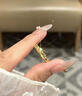 老鳳祥黃金戒指新款女足金櫻花碎碎冰戒指純金七夕情人節生日禮物送女友 12#桃花戒指約1.1g【品牌禮盒】 曬單實(shí)拍圖