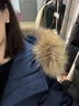 AMBER HEEY短款羽絨服女2025年冬季新款小個(gè)子白鴨絨工裝派克服加厚毛領(lǐng)外套 藏青色 M 建議110-135斤 曬單實(shí)拍圖