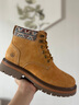 楓葉（leaveland）馬丁靴男冬季新品英倫風(fēng)經(jīng)典工裝靴子男耐磨防滑戶(hù)外休閑大黃靴 情侶款-黃棕色（皮鞋碼） 41 （男碼） 曬單實(shí)拍圖