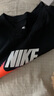 耐克（NIKE）官方男女童大童T恤夏季純棉經(jīng)典輕便柔軟HM5854 010黑 160 XL 曬單實(shí)拍圖