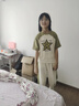 開米熊女童套裝夏2025新款中大兒童衣服洋氣時(shí)髦女孩運(yùn)動(dòng)短袖休閑兩件套 綠色 170 碼建議身高160cm左右 曬單實(shí)拍圖