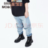 little MO&Co.童裝夏裝兒童褲子男童長(zhǎng)褲女童純棉長(zhǎng)款牛仔褲 牛仔藍(lán)色 110 110/53 曬單實(shí)拍圖