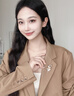 唐后正品天然白玉蘭花胸針高檔女淡水珍珠奢華別針送媽媽長輩禮物 天然白貝玉蘭花-送官方鑒定證書 曬單實拍圖