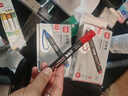 得力（deli）粗頭油性記號筆大頭筆  物流家庭快遞簽字辦公馬克筆墨量升級30%學(xué)生文具 10支/盒 P06881 藍色 曬單實(shí)拍圖