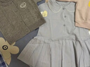 凡獵女童學(xué)院風(fēng)連衣裙春裝2026新款洋氣時(shí)髦寶寶公主裙兒童套裝裙春秋 灰色 100 曬單實(shí)拍圖