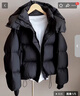 啄木鳥(niǎo)羽絨棉服女短款2025新款反季連帽加厚棉衣面包服外套寬松冬季棉襖 黑色 M 105-125斤 曬單實(shí)拍圖
