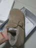 OLOEY厚底勃肯鞋加絨保暖棉鞋全包女款冬季一腳蹬豆豆鞋博肯毛毛雪地靴 【卡其色】復古百搭增高加厚博肯鞋學(xué)生 38 曬單實(shí)拍圖
