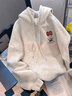 MJ STYLE重磅連帽衛(wèi)衣女2025秋季薄款不加絨寬松休閑美式復(fù)古學(xué)生帽衫上衣 曬單實(shí)拍圖