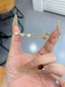 老鳳祥黃金999足金四葉草手鏈女款轉運珠手飾生日禮物送女友老婆紀念日 遇見(jiàn)幸運手鏈 約0.2g【贈銀手鏈】代寫(xiě)賀卡+禮盒 曬單實(shí)拍圖