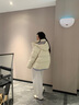 鴨鴨（YAYA）羽絨服女短款2025冬季新款時尚連帽韓版休閑小個子面包服工裝外套 米色 S 曬單實拍圖