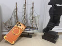 派凡 適用蘋果iphone17promax手機(jī)殼磁吸真皮殼金屬無邊框皮質(zhì)保護(hù)套輕奢商務(wù)高級(jí)感皮革外殼2025新款 霞光橙【真皮材質(zhì)/旋轉(zhuǎn)支架/輕奢商務(wù)風(fēng)】 17Promax 曬單實(shí)拍圖