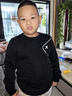 特步（XTEP）特步童裝男童春秋套裝2025新款兒童外套褲子運動(dòng)兩件套中大童春裝 正黑色 150 150cm 曬單實(shí)拍圖