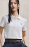 太平鳥女裝T恤柔軟短袖夏季miu系多色polo領莫代爾上衣 白色 S 曬單實拍圖
