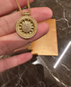 老鋪黃金古法手工足金項鏈 · 太陽(yáng)花（1號）鉆飾吊墜（金鏈款） 中號金重約16.39g 曬單實(shí)拍圖