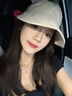 貓人帽子女大帽檐趙露思同款棒球帽女大頭圍太陽鴨舌帽遮陽防曬帽子 米白色 均碼56-60 曬單實(shí)拍圖