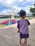 巴帝巴帝夏季嬰幼兒童純棉t恤短褲套裝男女童寶寶套裝 深紫 領(lǐng)結(jié)小兔 100 曬單實拍圖