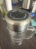 高硼硅雙層加厚茶水分離辦公杯大容量泡茶杯把手雙層加厚茶杯硬厚 顯溫蓋辦公杯 400ml 1只 曬單實(shí)拍圖