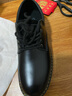 馬登英倫風(fēng)休閑皮鞋男商務(wù)通勤黑色真皮鞋子牛筋底低幫百搭男士工裝鞋 黑色 43 (265mm) 曬單實(shí)拍圖