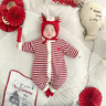 優(yōu)奇嬰兒秋冬連體衣喜慶寶寶秋裝超萌可愛(ài)嬰幼兒衣服保暖毛衣外出哈衣 紅色 66cm 曬單實(shí)拍圖