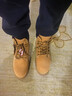馬登工裝大黃靴男秋季新款休閑中幫男士馬丁靴戶(hù)外登山靴英倫風(fēng)靴子 砂黃 42 (260mm) 男碼 曬單實(shí)拍圖