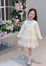 女童連衣裙秋裝2025新款洋氣兒童公主裙套裝周歲禮服春秋寶寶裙子 咖啡色 130 cm 曬單實拍圖