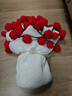 無(wú)印良品手工玫瑰花束毛毯子成品披肩毯午睡毯diy創(chuàng)意送女友生日七夕禮物 桑薇-紅色【花束蓋毯 出片神器】 直徑約150cm【拍照出片神器】 曬單實(shí)拍圖
