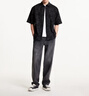 杰克·瓊斯（JACK&JONES）男裝夏季新款BSQ聯(lián)名百搭衣身涂鴉寬松短袖翻領襯衫225204002 E40黑色 M 曬單實拍圖