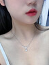 唯一（Winy）一克拉莫桑鉆紫藤花純銀項鏈女2025新款吊墜生日禮物送朋友首飾品 曬單實(shí)拍圖