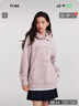 森馬（Semir）史努比系列衛衣女中長(cháng)款假兩件圖案冬oversize搖粒絨101724116019 曬單實(shí)拍圖