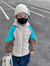 G.DUCKKIDS童裝男童外套加絨春秋款棉服洋氣秋裝2024新款兒童上衣連帽衛(wèi)衣潮 杏色 80 建議身高70-80cm1-2歲 曬單實(shí)拍圖