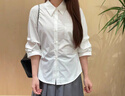 百圖betu女裝2025春夏新款襯衫立體感花朵袖口收腰休閑襯衫女2502T47 白色 L 曬單實(shí)拍圖