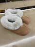 DMPD外穿棉拖鞋女士秋冬季2025新款家居厚底雪地靴包跟保暖加絨棉鞋女 卡其色【加絨保暖】 38-39 正碼 曬單實(shí)拍圖