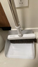 佳幫手折疊掃把簸箕套裝掃地掃帚兩件套家用旋轉笤帚防風梳齒型畚箕 曬單實拍圖
