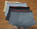 卡拉美拉（Caramella）男士?jì)妊澞屑兠?A級抗菌內檔寬松大碼中腰四角短褲頭褲衩3條裝2XL 曬單實(shí)拍圖