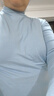 春季新款莫代爾半高領(lǐng)打底衫女秋冬百搭修身純色內搭長(cháng)袖t恤上衣 D56-淺藍色 3XL 建議145-160 曬單實(shí)拍圖