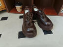 達芙妮復古真皮厚底牛津鞋2025秋季新款通勤英倫風(fēng)樂(lè )福鞋黑色系帶小皮鞋 棕色 【厚底減震-秋季上新】 37 曬單實(shí)拍圖
