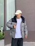 鴨鴨（YAYA）【320g充絨】羽絨服男短款2025冬季新款加厚零下極寒面包服外套 青光黑色 L (建議130-150斤) 曬單實(shí)拍圖