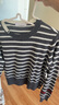 Navigare意大利小帆船女25秋冬新款條紋全羊毛針織衫短款羊毛衫2334005511 曬單實(shí)拍圖