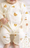貝瑞加（Babyprints）嬰兒連體衣2件裝新生寶寶蝴蝶衣長(cháng)袖護肚連身衣滿(mǎn)月服 小熊59 曬單實(shí)拍圖