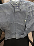 714street寬松純棉情侶長(cháng)袖藍色格子襯衫男女2025秋miu系襯衣【尺碼偏大】 藍白格紋 XL 曬單實(shí)拍圖