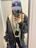 索菲堡2025新款韓系格紋拼接連帽衛衣女秋季情侶裝寬松開(kāi)衫外套灰色上衣 黑色 M 曬單實(shí)拍圖