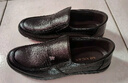 稻草人秋冬商務(wù)休閑鞋男士頭層牛皮鞋男正裝鞋懶人套腳豆豆鞋  黑色 41 曬單實(shí)拍圖