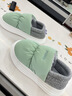 樸西冬季保暖源計劃棉鞋兒童款柔軟防水羽絨布幫面防滑厚底包跟棉鞋 薄荷綠 26 27(190mm) 曬單實(shí)拍圖