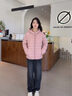 雪中飛女士輕薄羽絨服秋冬季時尚百搭連帽短款外套大口袋設計保暖羽絨衣 曬單實拍圖