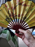 扇子折扇古風(fēng)夏季隨身扇子ins古風(fēng)折疊折扇學(xué)生隨身中國風(fēng)絹布扇 梅竹爭艷 8寸 曬單實(shí)拍圖