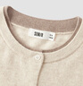 森馬（Semir）針織開(kāi)衫女短款假兩件圓領(lǐng)顯瘦2025冬新款刺繡含羊毛毛衫氣質(zhì) 白咖色調00315 S 曬單實(shí)拍圖