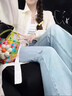 Khwfjas一線(xiàn)品牌牛仔褲女2025夏季薄款高腰顯瘦百搭直筒微喇褲子女 淺藍（九分） L 【體重:105-115斤】 曬單實(shí)拍圖