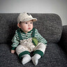 G.DUCKKIDS嬰兒連體衣服純棉春秋款男寶寶春裝可愛超萌外出小月齡外套裝春季 綠色恐龍連體衣 66cm 66碼（0-5個月） 建議身高 曬單實拍圖